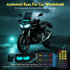 Devil Eye Lights for Motorcycle – 7"x3" LED Eyes for Car Windshield | Programmable Patterns, App/Remote Control | for Motorcycle, Taxi, Sedans, SUVs, – Custom Dynamic Sign (1-Pack)